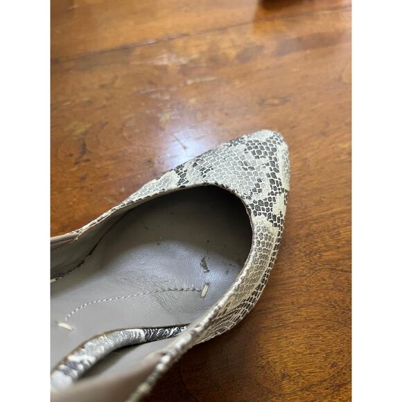 BCBG Maxazria Womens Leather Snake Print 5" Heels Size 6 Stilettos - Picture 3 of 5